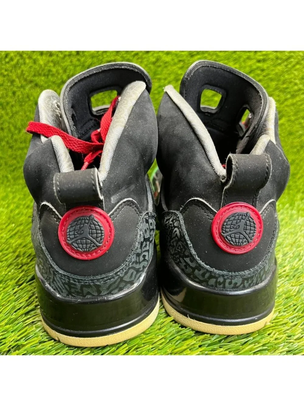 Nike Air Jordan Spizike Mens Size 9 Black Red Athletic Basketball Shoes Sneakers